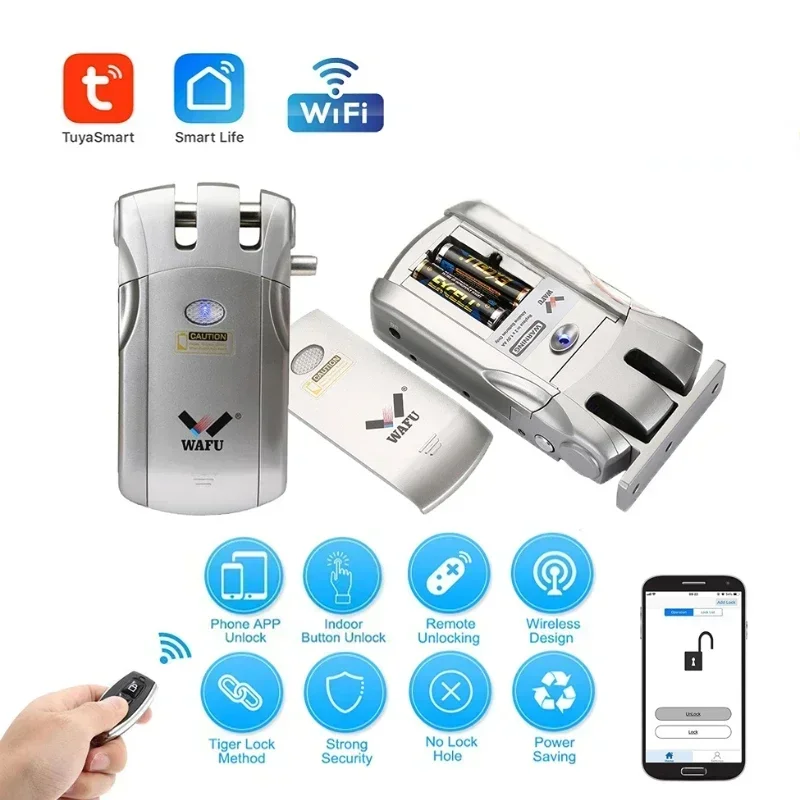 Wafu 019 дверной замок с дистанционным управлением беспроводной Tuya Wi-Fi умный Bluetooth