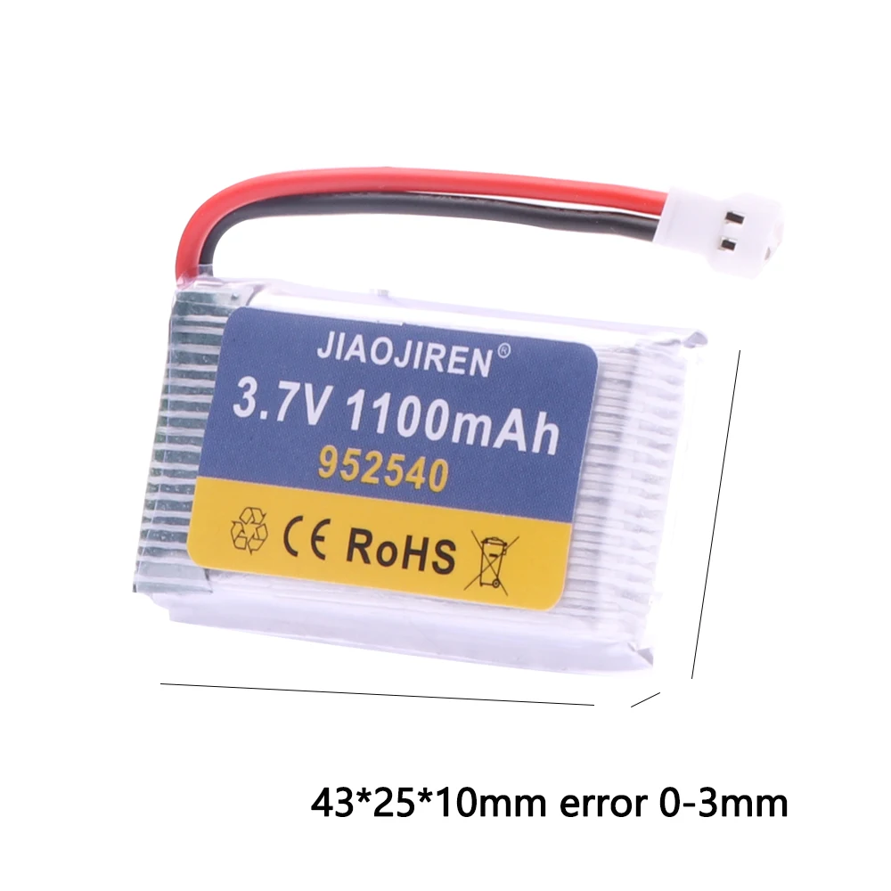 Модернизированная липо-батарея 3 7 В 1100 мАч 952540 для Syma X5 X5C X5C-1 X5S X5SC V931 H5C CX-30 CX-30W RC
