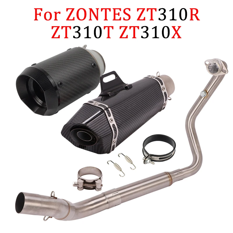 

For ZONTES ZT310R ZT310T ZT310X Motorcycle Exhaust Full System Muffler Tube Front Link Pipe Middle Link Escape Muffler