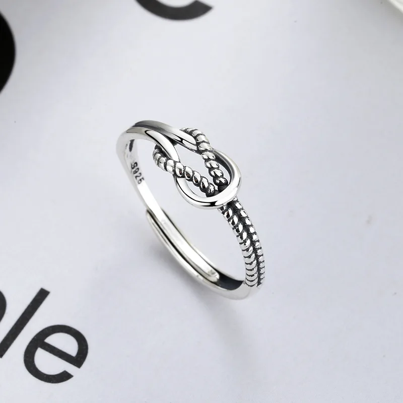 

S925 Sterling Silver Ring personalized animal retro fashion Thai silver jewelry a31 simple literary ring for men girls jewelry