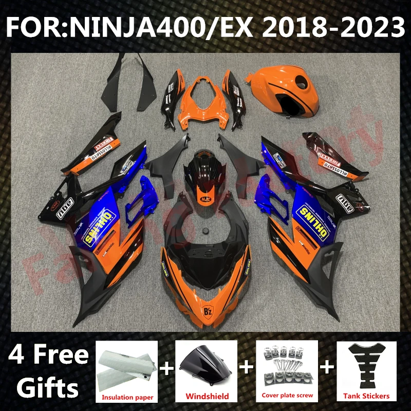 

Motorcycle Whole Fairings Kit fit For Ninja400 EX400 EX Ninja 400 2018 2019 2020 2021 2022 2023 fairing Bodywork orange black