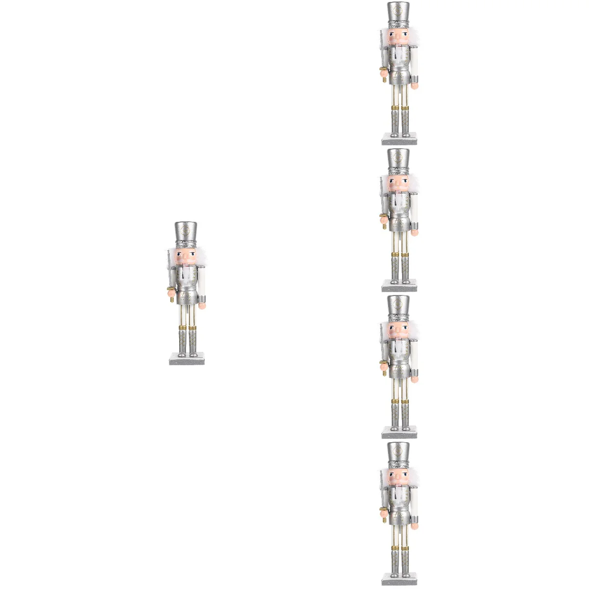 

5pcs Christmas Desktop Nutcracker Nutcracker Ornament Xmas Tabletop Soldier Nutcracker