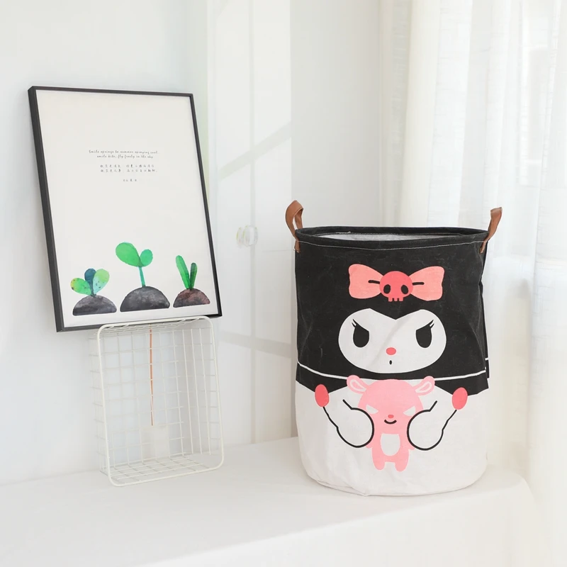 Ведро для хранения Kawaii Sanrios Hellokittys Mymelody Kuromi мультяшный милый водонепроницаемый