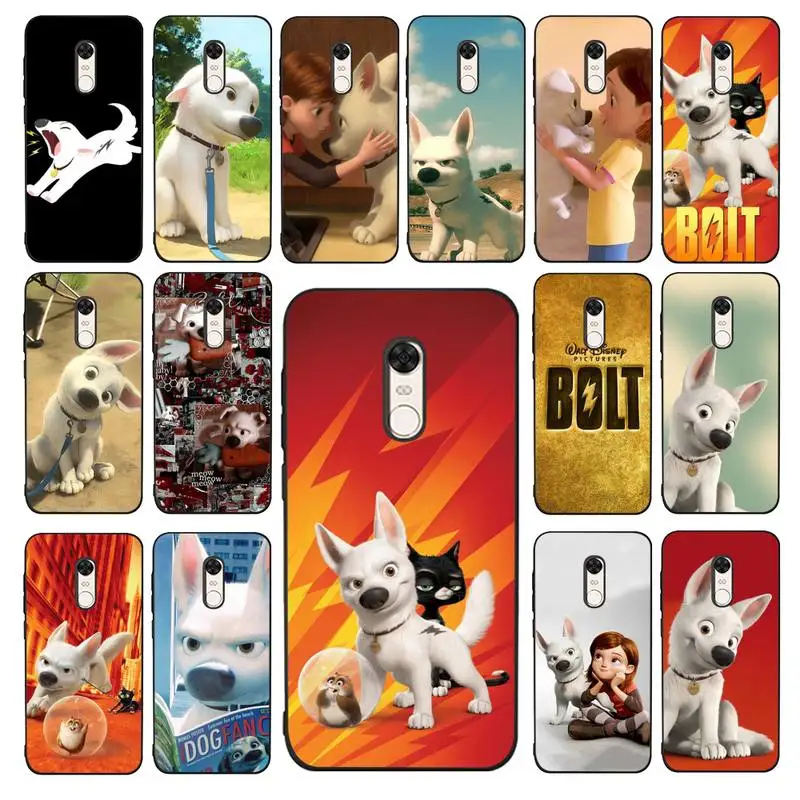

Disney Bolt Black Phone Case for Redmi 5 6 7 8 9 A 5plus K20 4X 6 cover
