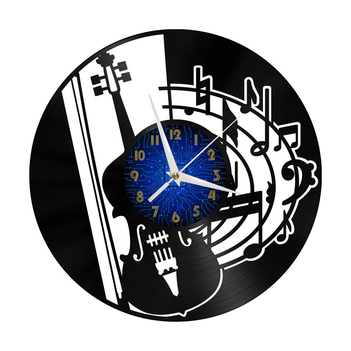 

Violin 2 Vinyl Wall Clock, Vinyl Record Clock Wall Art Silent & Non-ticking