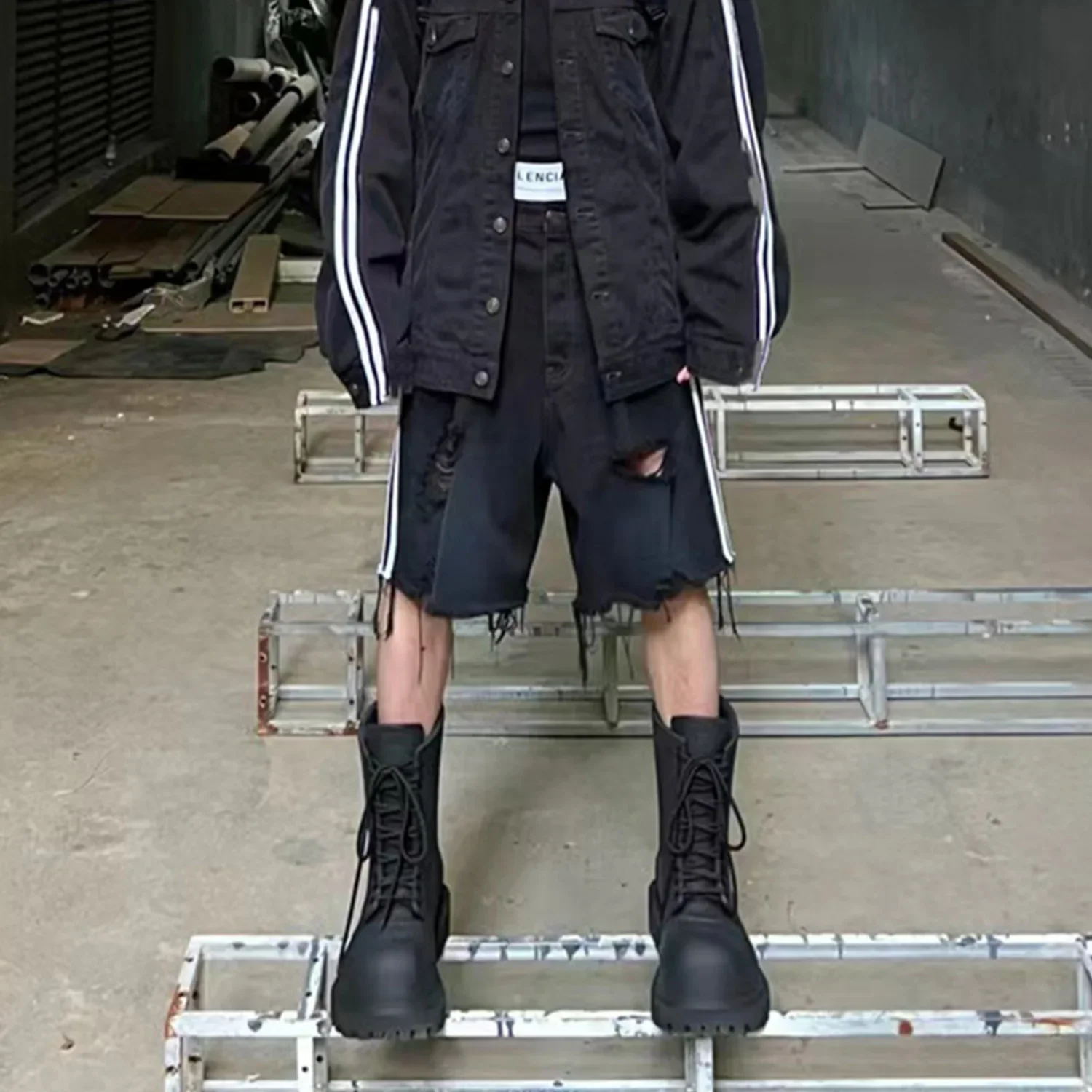 Шорты в стиле хип-хоп для мужчин и женщин летние ковбойские короткие штаны High Street