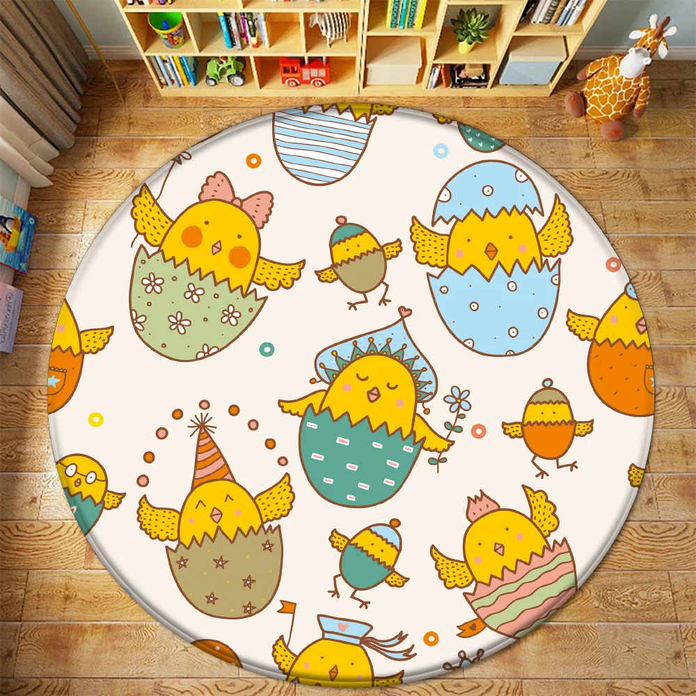 

Activities Mats Baby Children Carpet Fashion Carpet Non Slip Flannel Carpet Bedroom Cute Cartoon Carpet Round Floor Mat Alfombra