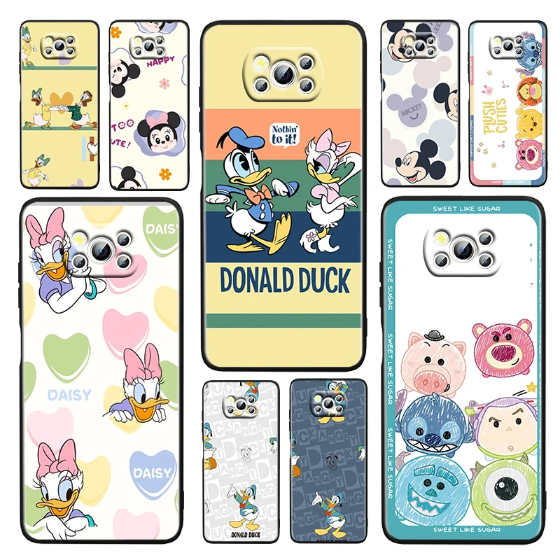 

Disney Minnie Mouse Girl Black Phone Case For Xiaomi Poco M4 X4 X3 F3 GT NFC M3 C3 M2 F2 F1 X2 Pro Soft TPU Silicone Fundas Capa