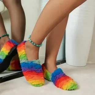 Женская теплая обувь на плоской подошве с мехом брендовые повседневные