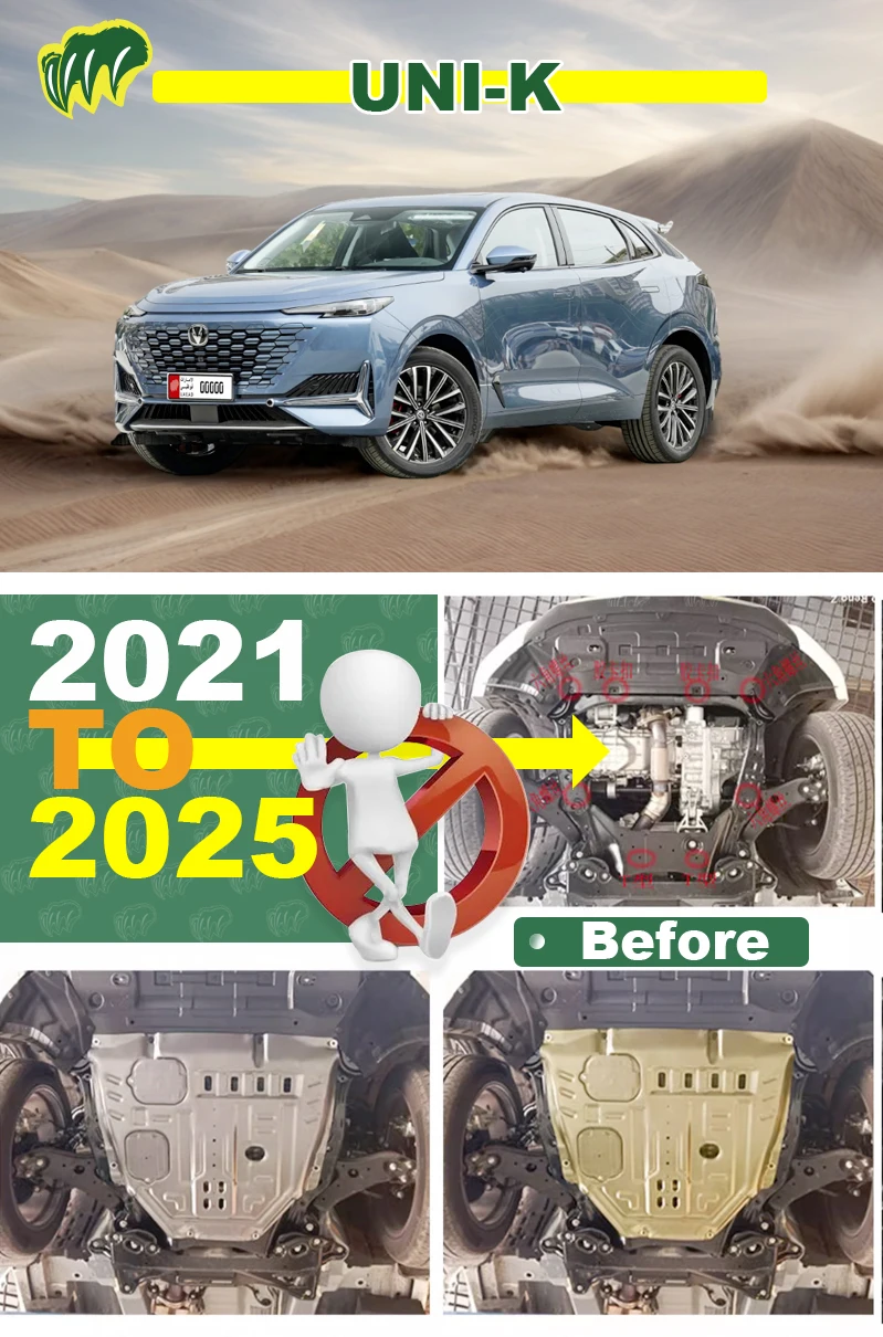 Для ChangAn UNI-K-T unik 2021 задняя Защитная панель двигателя автомобильные аксессуары под