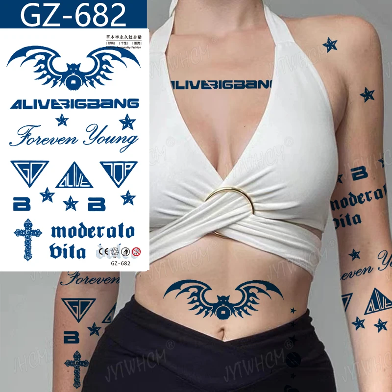 Временная водостойкая татуировка для привлекательных девушек летучая мышь