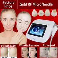 gold rf microneedle beauty machine facial equipment face liftting stretch mark acne wrinkle removal home appliance needl salon