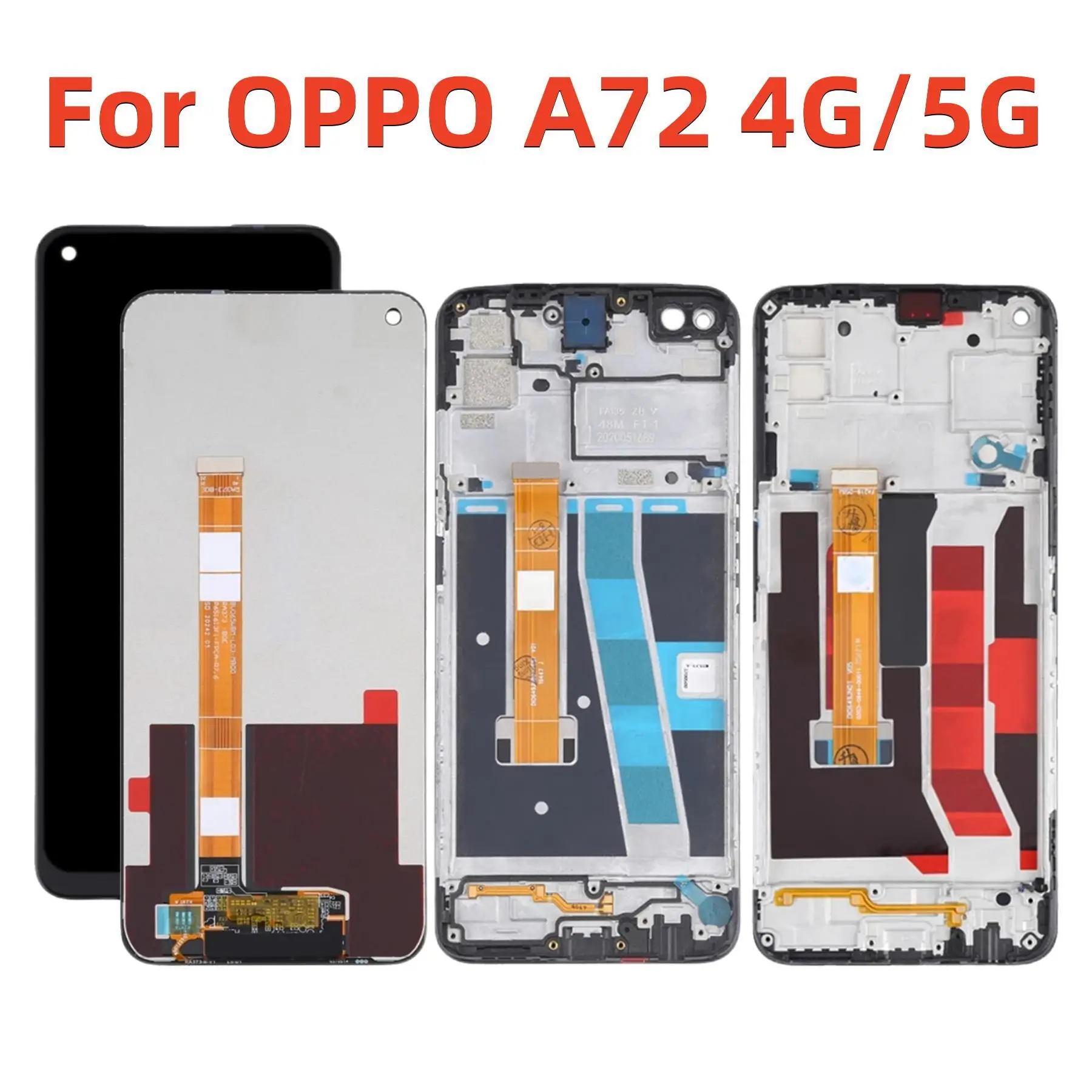 Оригинальный сенсорный ЖК-дисплей 6,5 дюйма для OPPO A72 4G, дисплей с дигитайзером в сборе CPH2067 PDYM20, запчасти для ремонта ЖК-дисплея