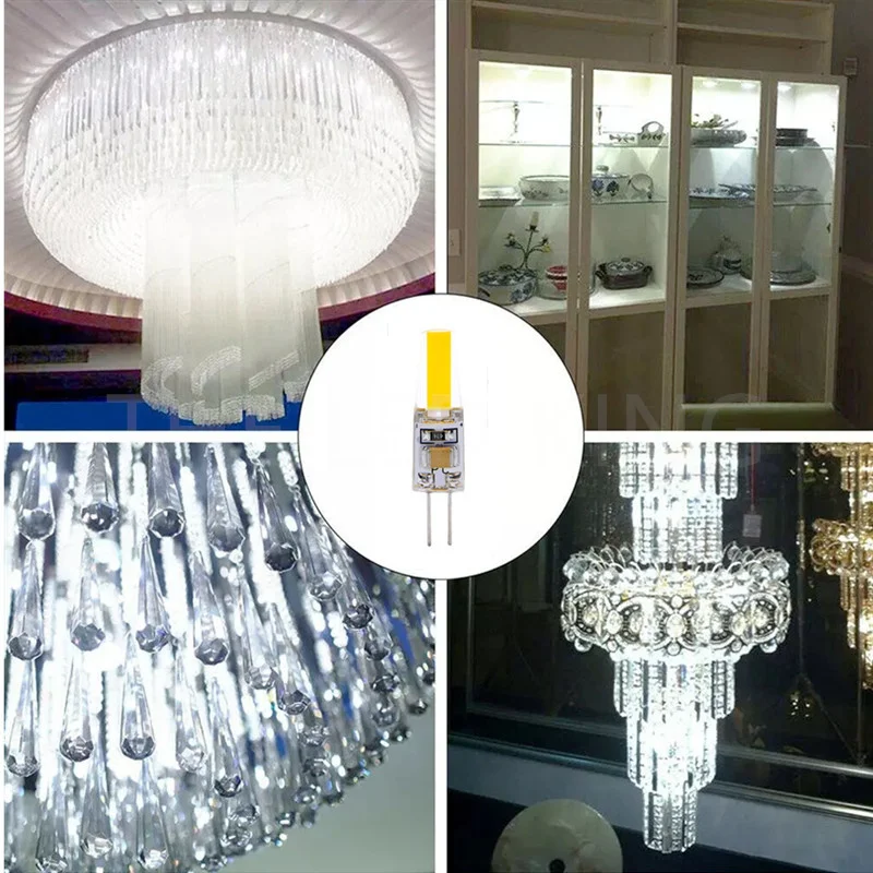6X 20X 10 шт./лот G4 Светодиодная лампа AC/DC 12 В 220 6 Вт 9 SMD COB теплого белого/холодного