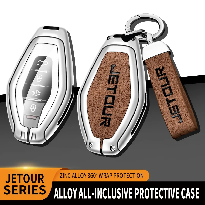 

Zinc Alloy Car Remote Key Case Cover Protector Shell Fob For Chery JETOUR X70 X70plus X70m X90plus X95pro Keychain Accessories