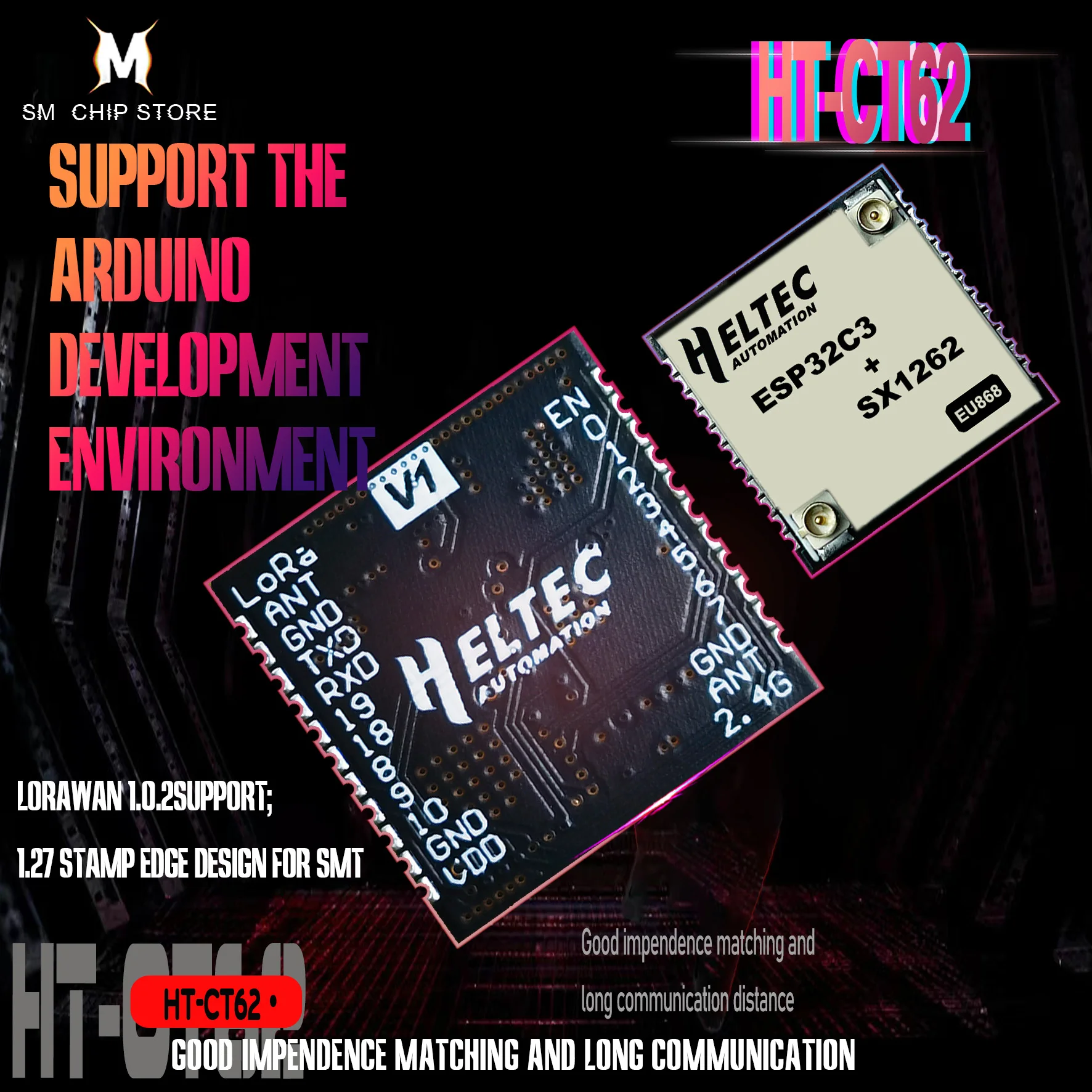 Макетная плата Meshtastic LoRaWAN ESP32 модуль Wi-Fi Bluetooth сверхнизкое энергопотребление