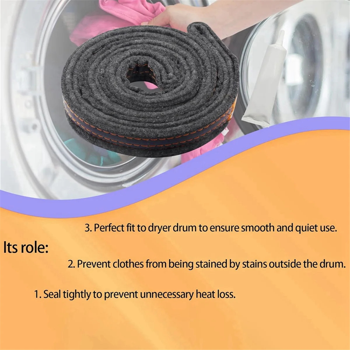 Обновление W 10116343 Комплект уплотнений фетрового барабана сушильной машины для