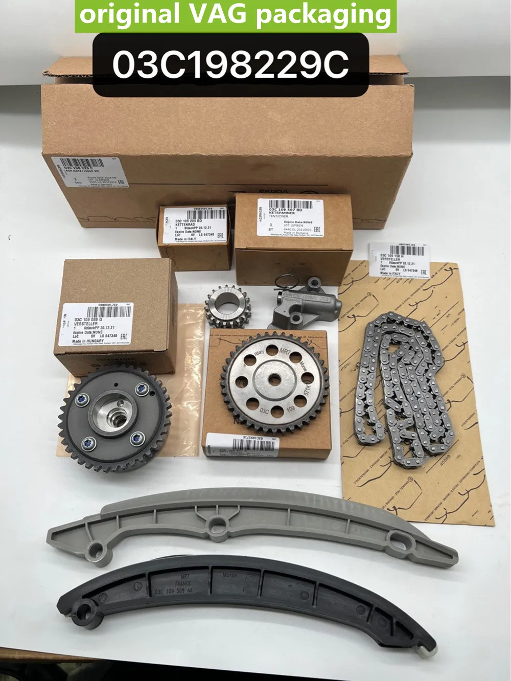 

НОВЫЙ комплект цепи ГРМ OEM 132 звена для VW Beetle CC EOS Golf VI Jetta IV Skoda Fabia II Passat 1.4 TSI 03C 198229 C 03C 109088 Г