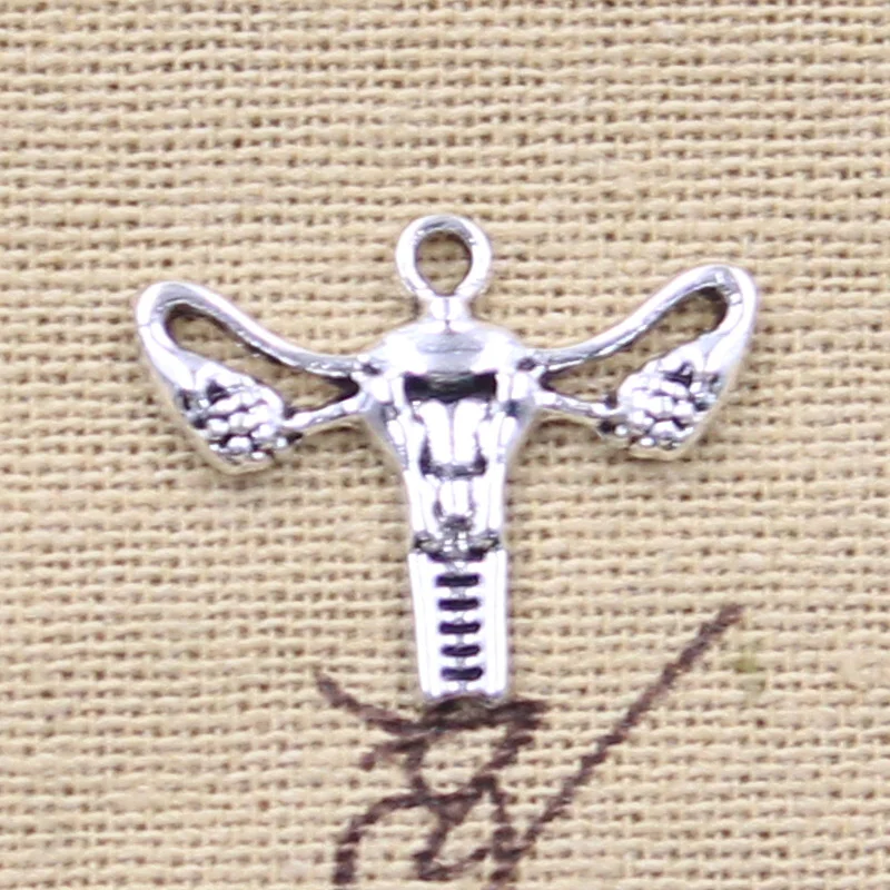 30 шт. подвески для женщин, внутренние гениталии, 18x23 мм, антикварная Магнитная фурнитура «сделай сам» для рукоделия, тибетские ювелирные изделия ручной работы