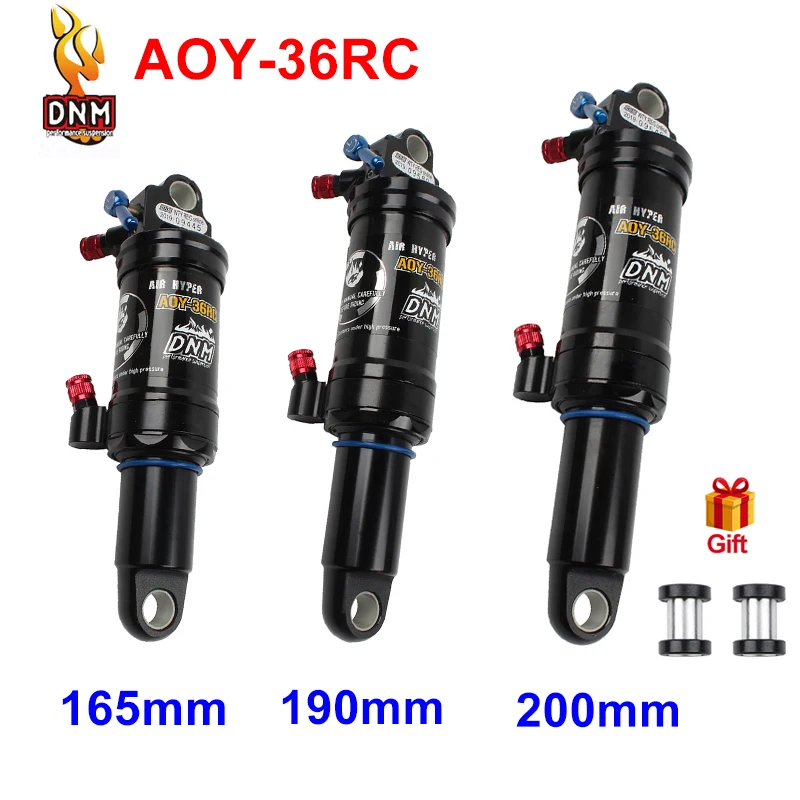 

DNM AOY-36RC MTB Shock 165mm 190mm 200mm Softtail Manual Control Lockable Rebound Bicycle Air Rear Suspension Riding Parts