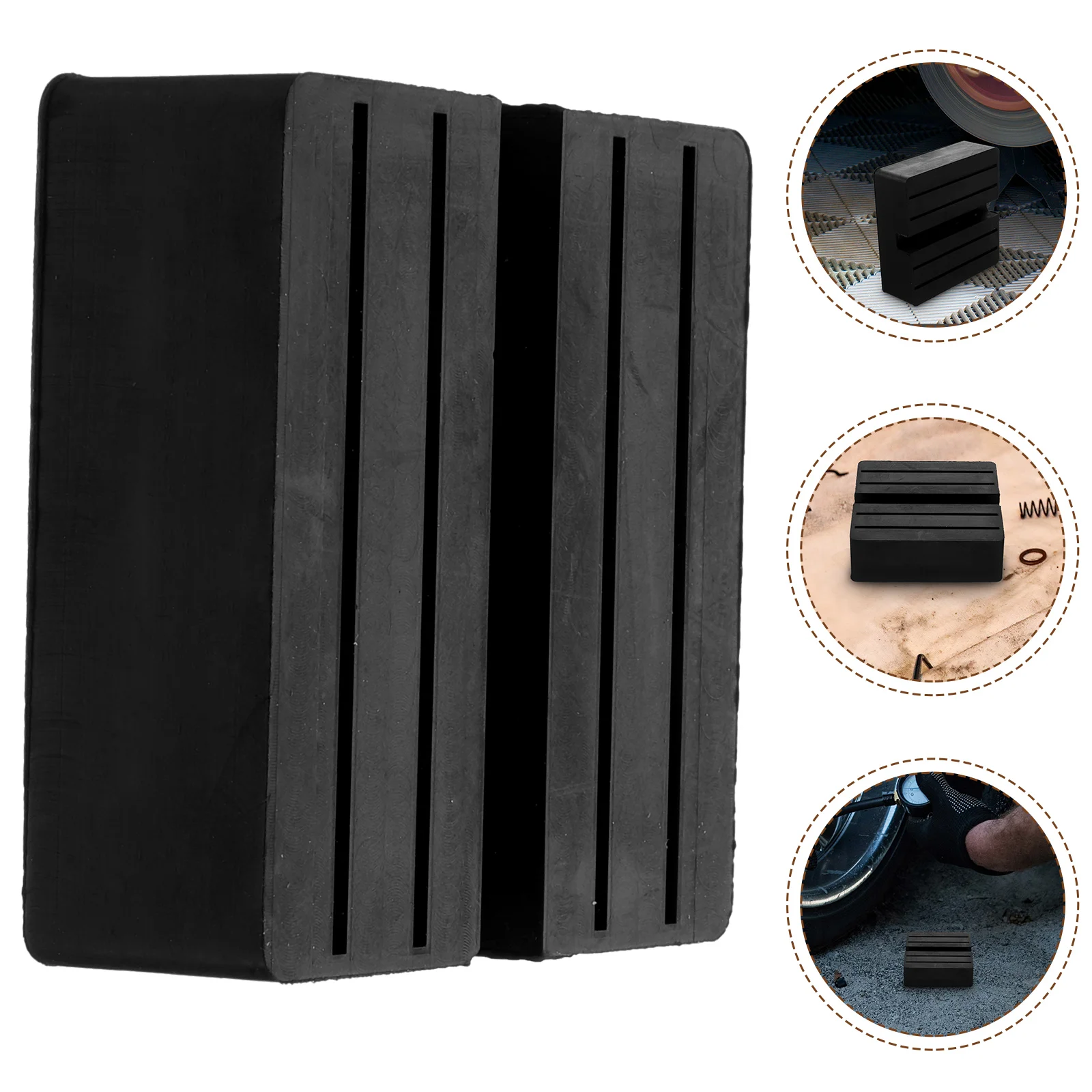 

Square Frame Jack Pad Rail Adapter Trailer Heavy Duty Rubber Pads Durable Slotted For lifting cars
