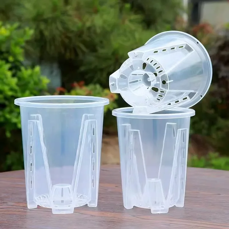 

Прозрачный пластиковый горшок для орхидей