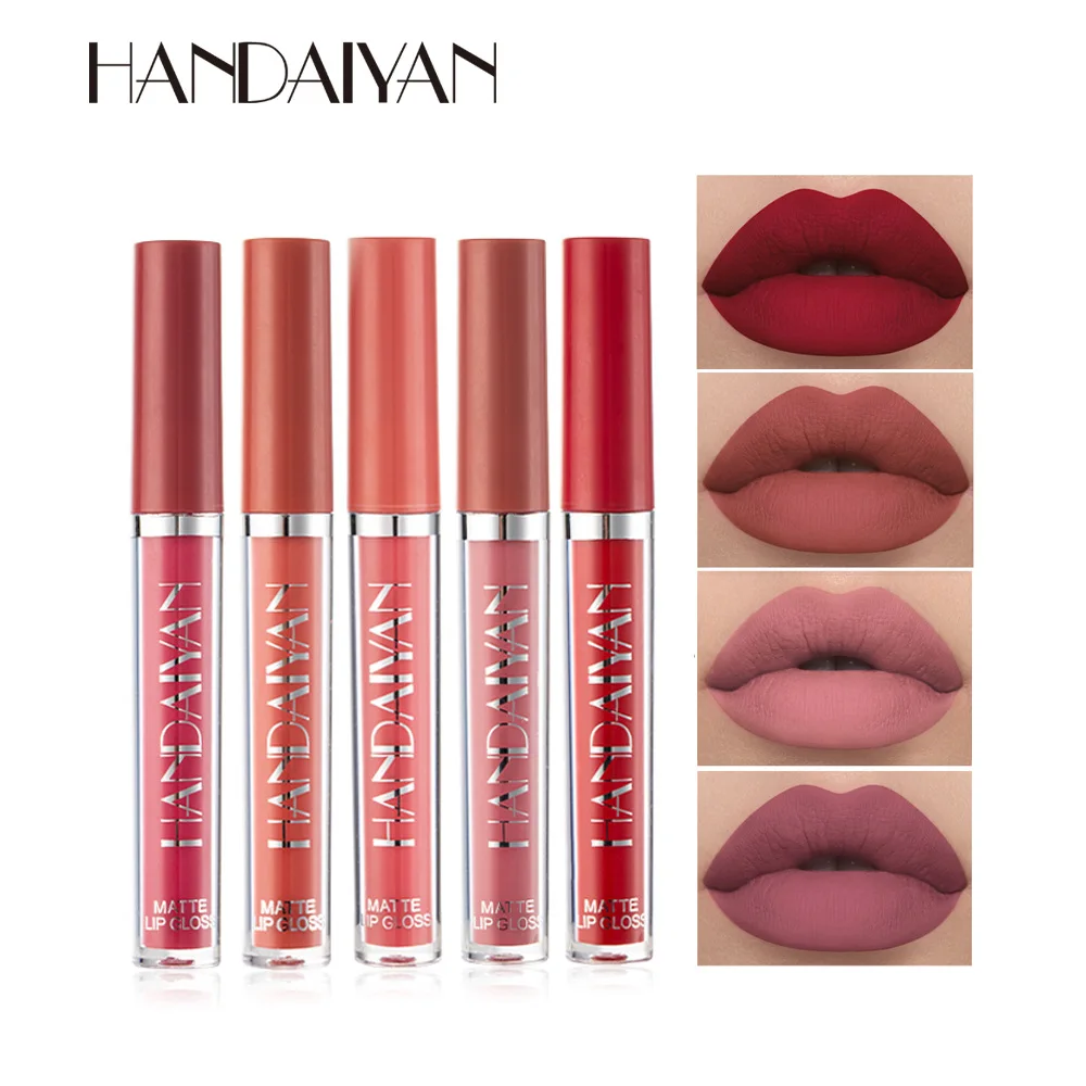 

2022 Fashion 12 Colors Nude Matte Lip Gloss Waterproof Lipstick Sexy Red Lip Tint Long Lasting Women Lip Balm Makeup Cosmetics