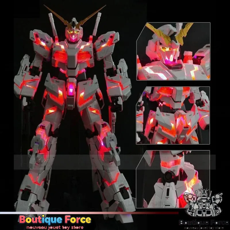 Фото Конструктор Bandai Gundam Unicorn Gundam Banshee PG 1/60: Модель-фигурка аниме с LED-подсветкой, оригинальный набор для сборки экшн-фигурки №2