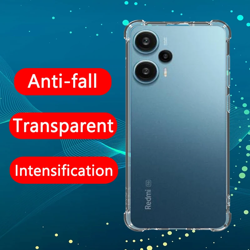 

Airbag Shockproof Fine hole Transparent Phone Case For Xiaomi Redmi Note 12 Turbo case Anti-drop Lens Protection Clear Case