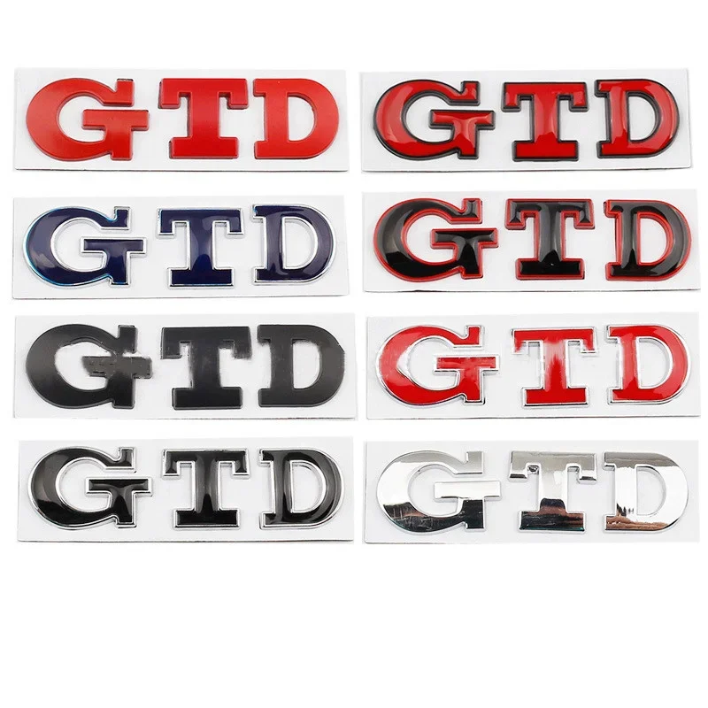 

3D Metal Letters GTD Logo Car Rear Trunk Boot Emblem Badge Sticker Decals for Volkswagen VW Golf 7 6 5 4 MK2 MK4 MK5 MK6 MK7