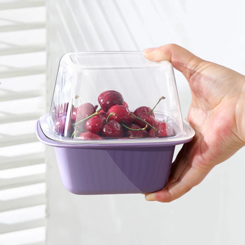 Двухслойная сливная корзина для овощей и фруктов бытовая чаша мытья кухонное