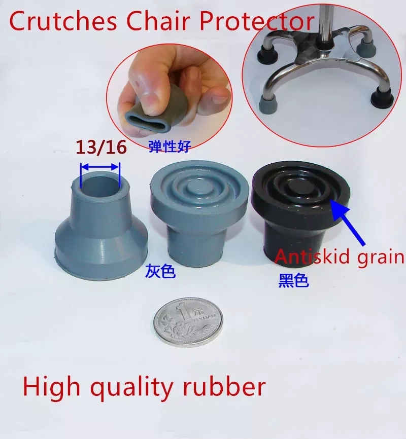 

Soft Replacement Rubber Tip 13mm 16mm Safety Cane Walking Stick Chair Table Protector Crutches Mobility Aid for Stability