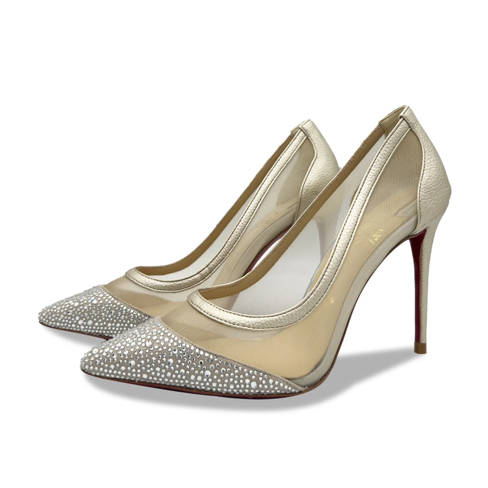 

Туфли женские на каблуке, сетчатая марлевая обувь, украшение, дизайнерская Роскошная элегантная обувь, заостренный носок, весна-лето