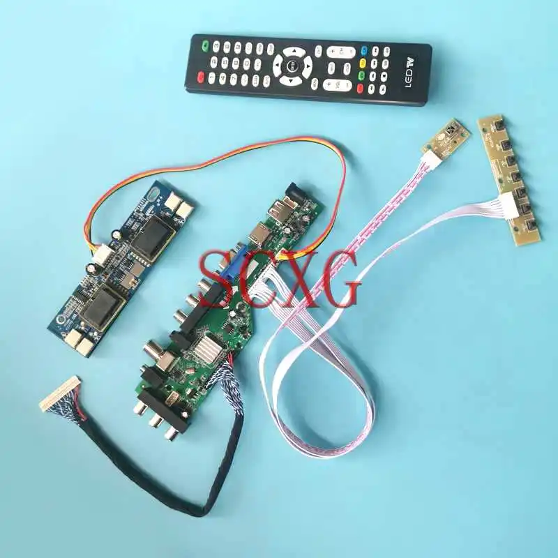 

DVB 3663 Display Controller Board Fit M240HW01 V0/V2/V4/V5 USB VGA AV RF HDMI-Compatible 24" 4-CCFL 30Pin LVDS DIY Kit 1920*1080
