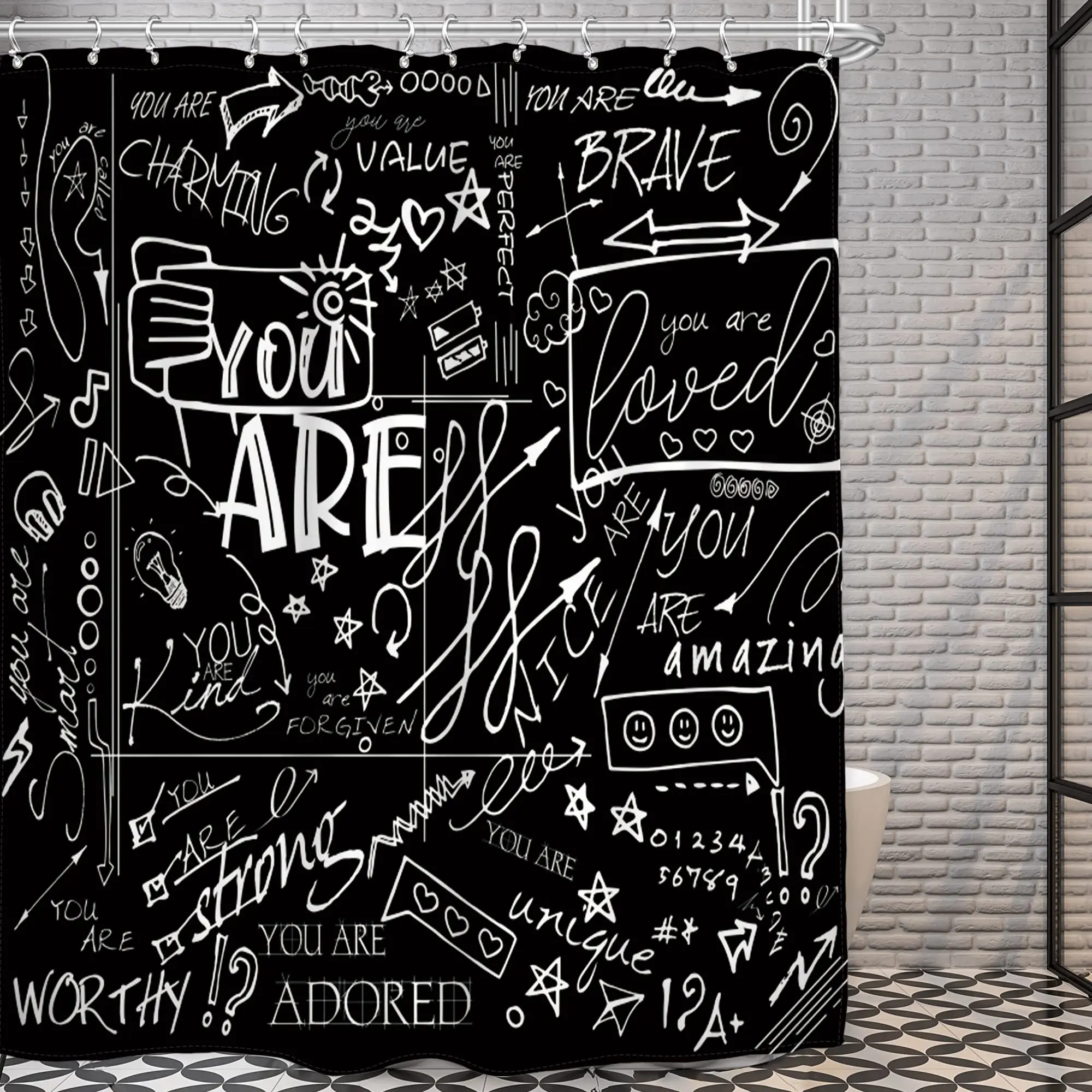 

Граффити занавеска для душа из полиэстера