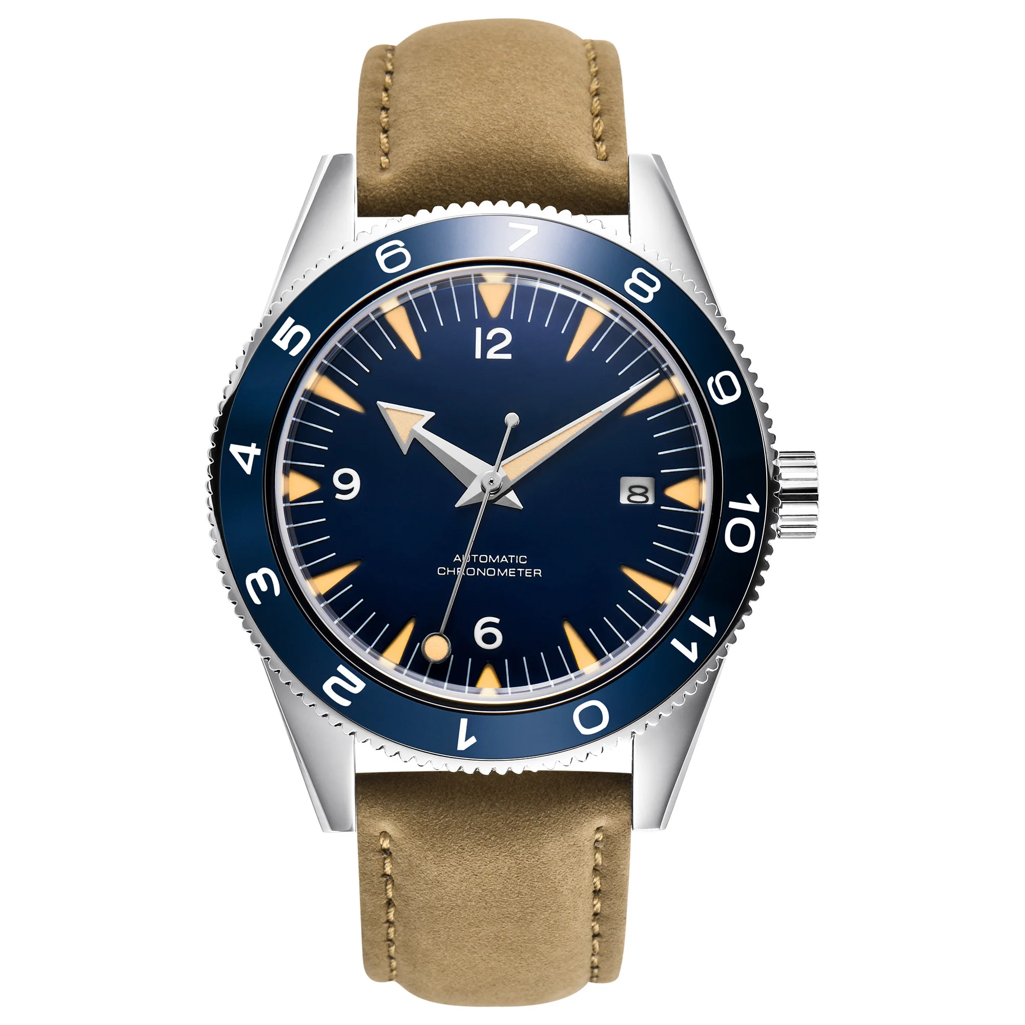 Custom Logo NH35 41mm Automatic Luxury Men Watch Sapphire Crystal Luminous Sport Male Clock Calendar Mechanical WristWatch enlarge