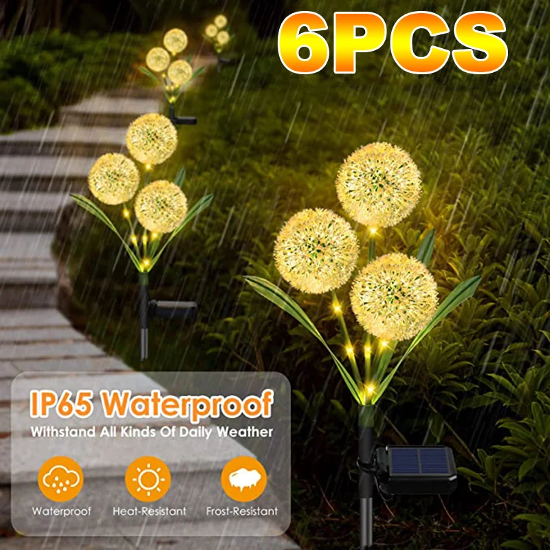 

Outdoor Solar Garden Lights with 2 Modes Solar Dandelion Flowers IP65 Waterproof Decoration Light for Garden Lawn Yard Wedding