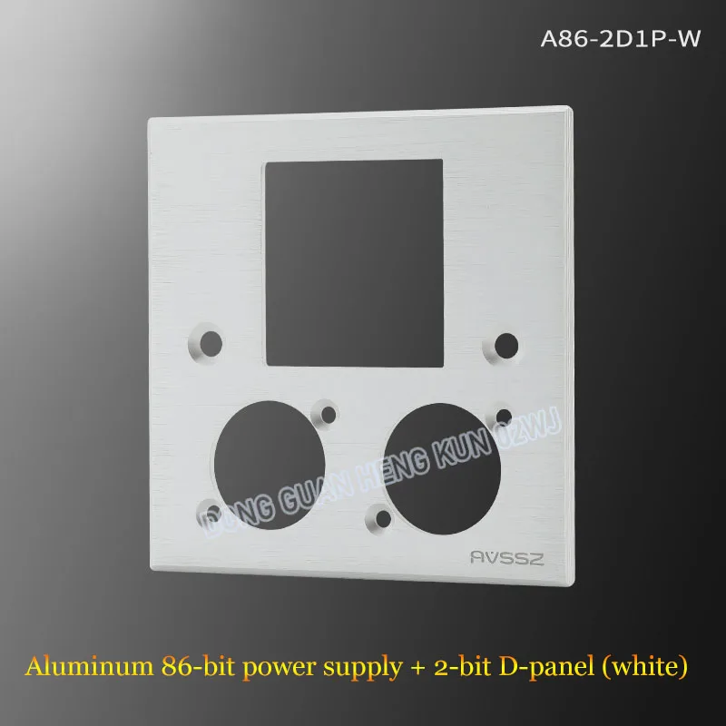 

AVSSZ Aluminum 86 Panel D Type Power Module 1 2 3 4 Hole Socket Stainless Steel Brushed Matte Blank Blank Plate Fits Neutrik