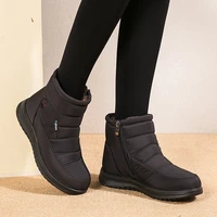 2022 new women boots casual shoes woman zipper boots ladies flat ankle boots fashion plus size botas mujer warm winter footwear