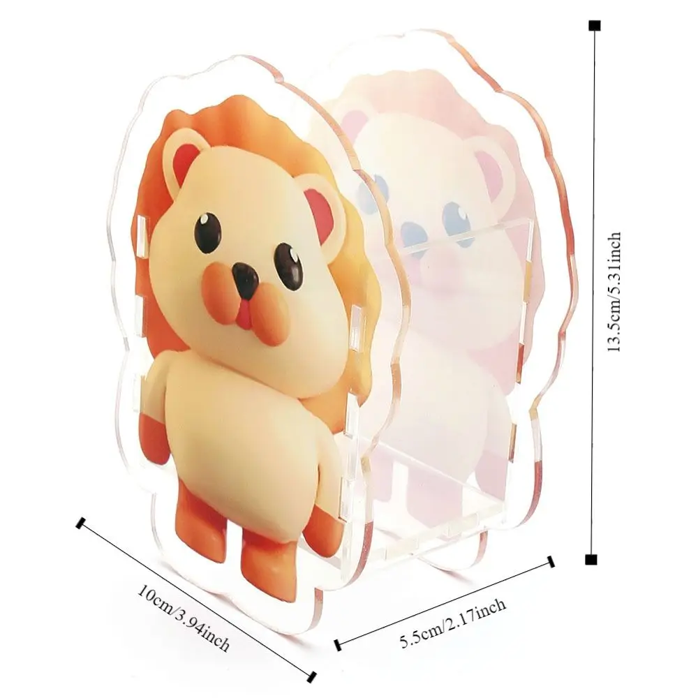 Держатель для ручек с мультяшным животным прозрачный акриловый креативный