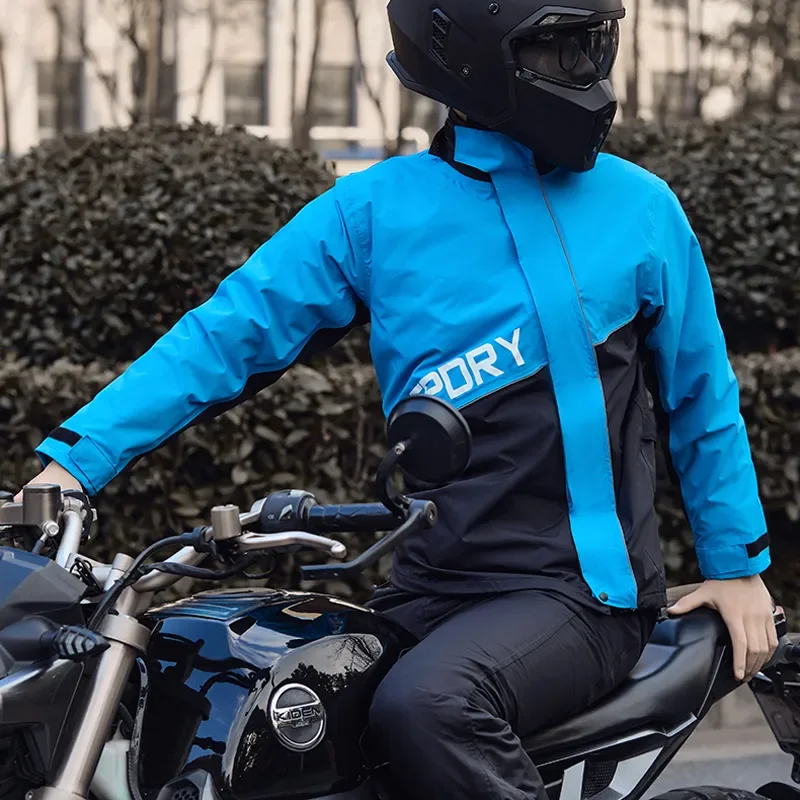 

Дождевик мужской водонепроницаемый для мотоциклистов, Принадлежности для мотоциклов мужской мотоциклетный шлем, дождевик, велосипедная одежда от дождя для мужчин