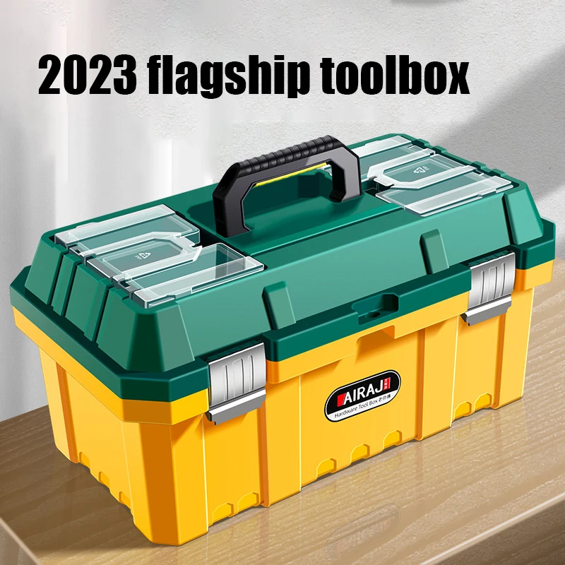 Portable Empty Tools Box Hard Plastic Protective Case Shockproof Waterproof Safety Storage Box Professional Electrician Tool Box