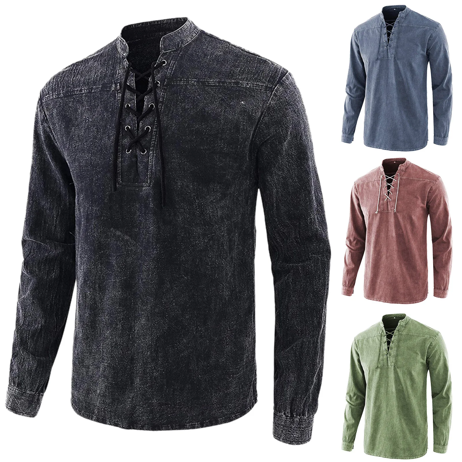 

Мужская рубашка с длинным рукавом, в национальном стиле, на пуговицах, туники, одежда для работы, Модные Рубашки, Топы в европейском и америк...