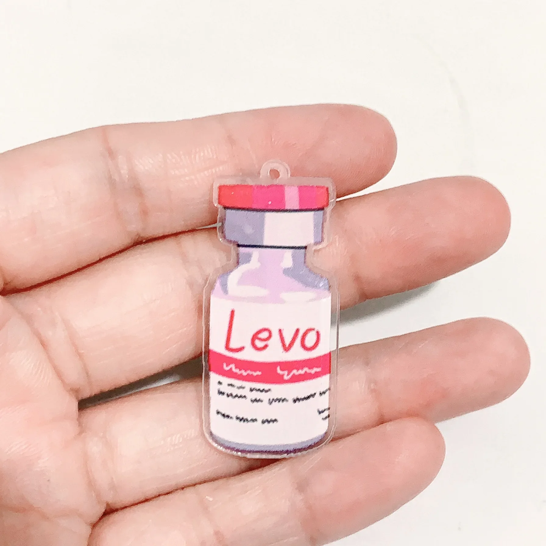 6 шт. смешанная розовая крышка медсестры акриловые подвески эпоксидная бутылка