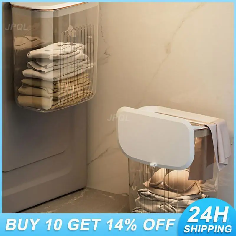 

Корзина для белья без необходимости проделывания отверстий, большая настенная корзина для грязной одежды для ванной комнаты, водонепроницаемая корзина для хранения в домашних условиях, съемная