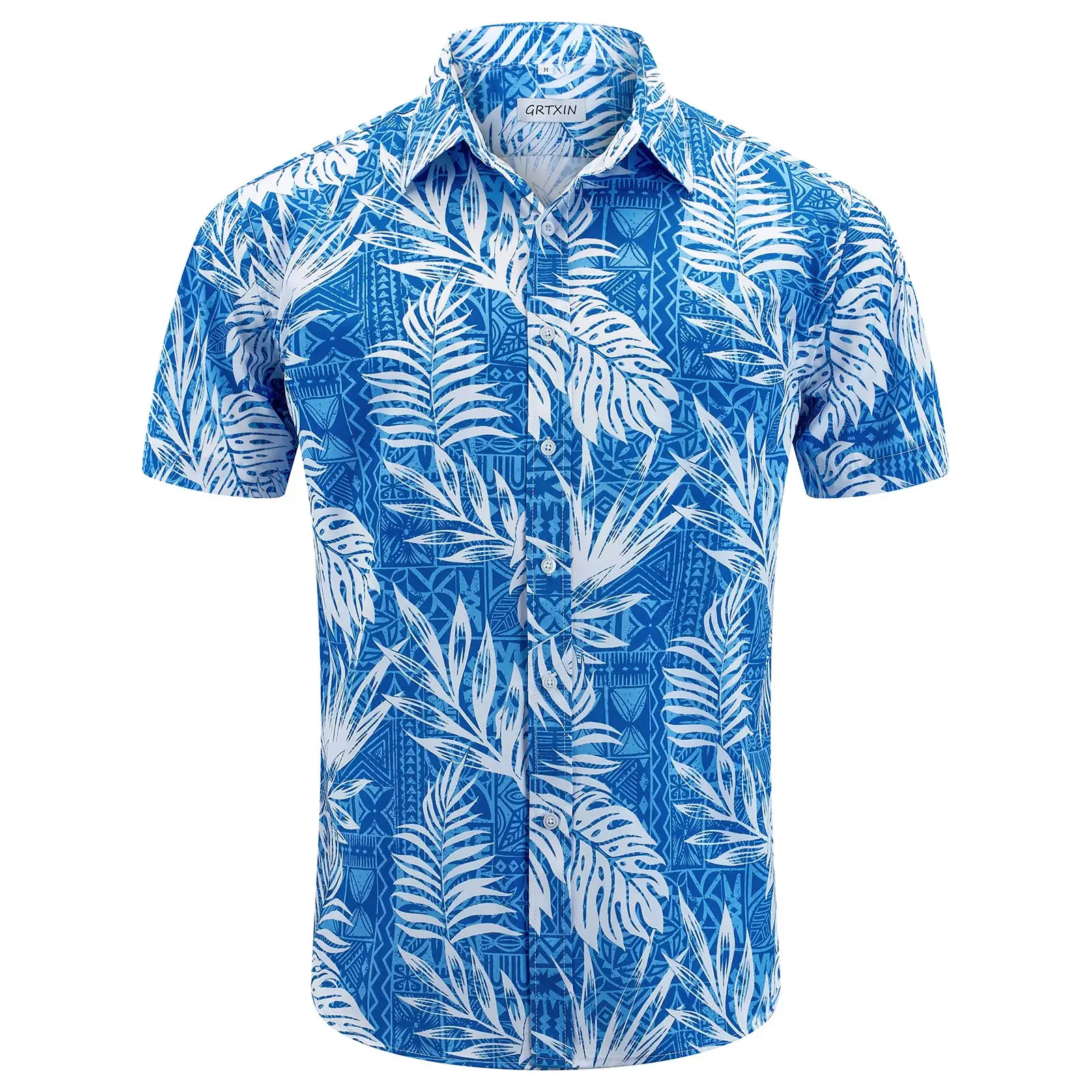 

GRTXIN Men's Hawaiian Shirts Short Sleeve Aloha Casual Button Down Beach Wearable Garments and Clothing, Namely, Shirts