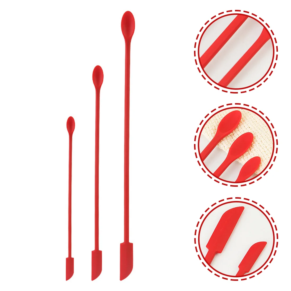 

3Pcs Spatulas Portable Practical Silicone Makeup Spatulas Silicone Beauty Spatulas Mini Silicone Spatulas Spatulas