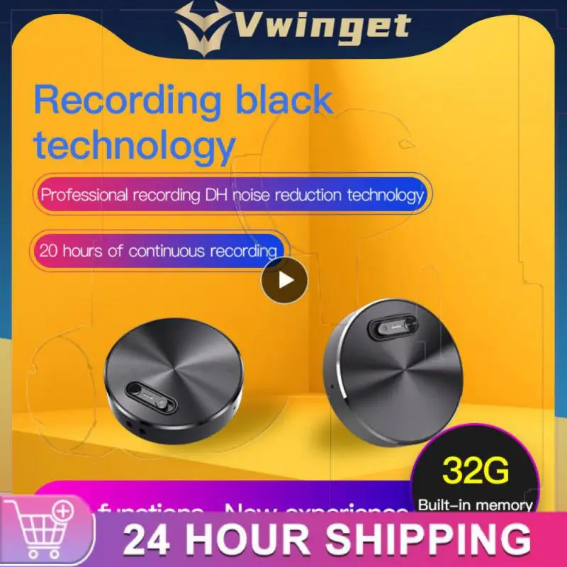 High Concealment Portable Round Recording Device Ultra-compact Standby 30 Days Recording Device