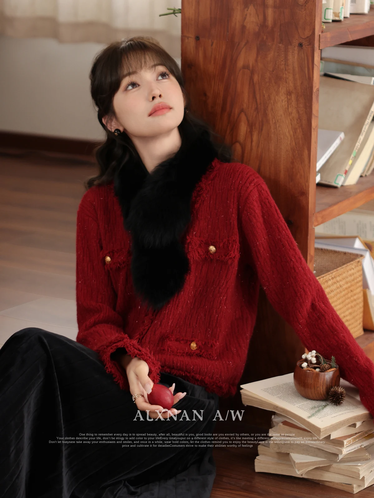 ALXNAN женские классические базовые кардиганы с необработанными краями v-образным