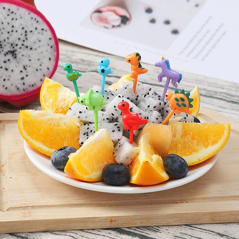 32 шт. детские пищевые вилки с мультяшным рисунком